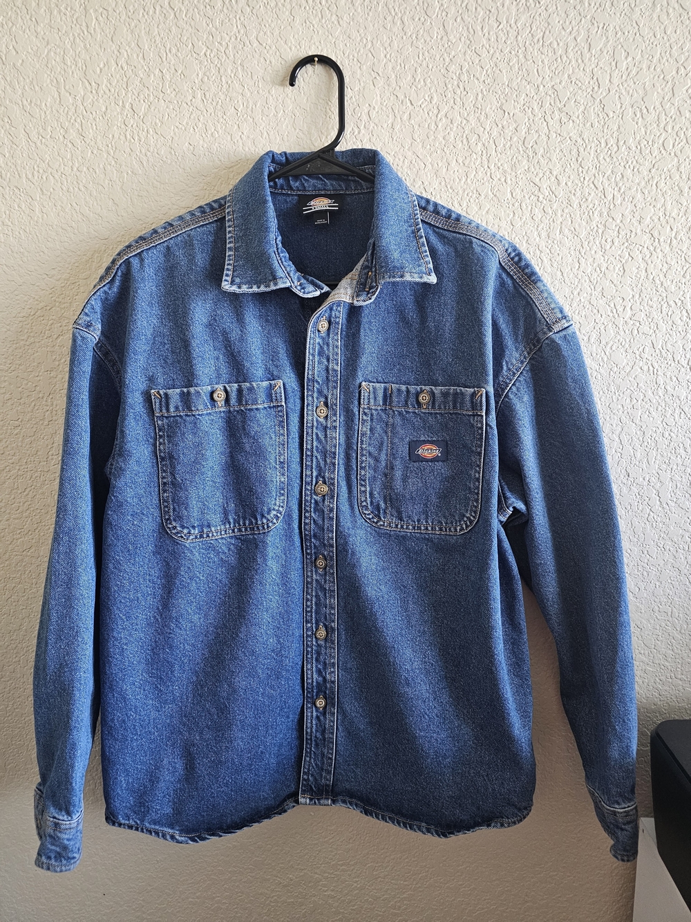 Dickies Houston Denim Shirt Jacket Classic Blue Size XS Oversized EXCELLENT
